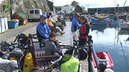 Our fudge stop at Mevagissey, 3.7 miles from Boswinger